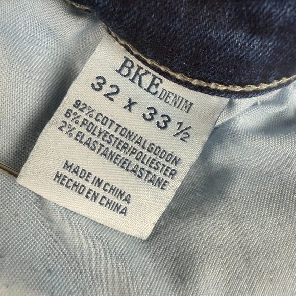 BKE Denim Jeans Womens 32 Blue Payton Bootcut Thick Stitch Flap Pockets Stretch - Picture 5 of 7